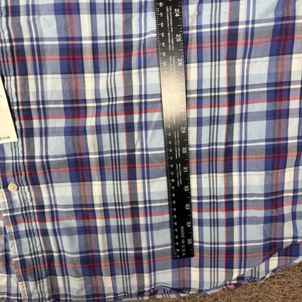 Polo Ralph Lauren Plaid Classic Fit Short‎ Sleeve Button Down Shirt 4LT NWT